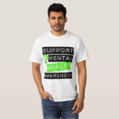 T-shirt Conscience de santé mentale de soutien (Devant entier)