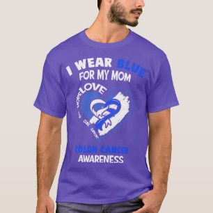 T-shirt Conscience du cancer du côlon Je porte le bleu pou
