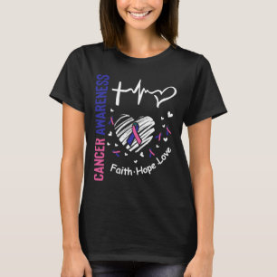 T-shirt Conscience du cancer foi Espoir amour