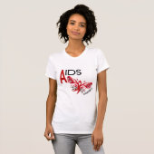 T-shirt Conscience du papillon 3 du SIDA/HIV (Devant entier)