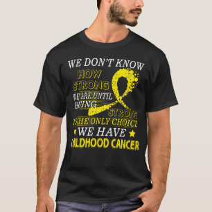 T-shirt Conscience forte d'or de cancer d'enfance
