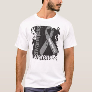T-shirt Conscience grunge de cancer du cerveau