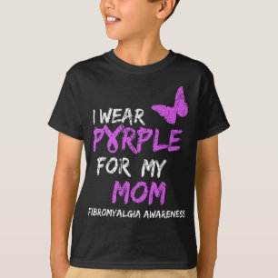 T-shirt Conscience Je Porte Le Violet Pour Ma Mère 4