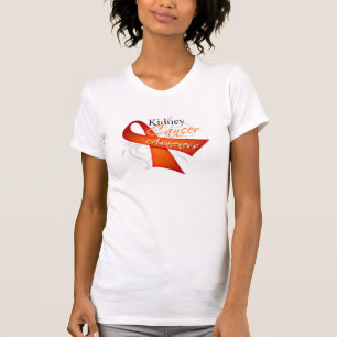 T-shirt Conscience orange de Cancer de rein de ruban de