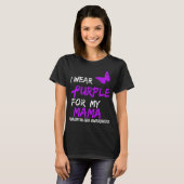 T-shirt Conscience que je porte le violet pour ma mère (Devant entier)