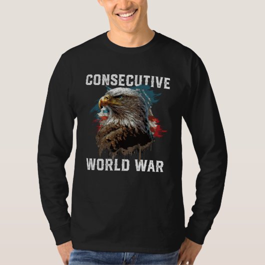 T-shirt Consecutive World War American Veteran USA Fourth (Devant)