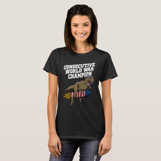 T-shirt Consecutive World War Champion Patriotic Humor 1 (Devant entier)