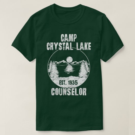 T-shirt Conseil Crystal Lake Style rétro Vintage (Design devant)