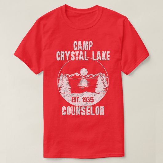 T-shirt Conseil Crystal Lake Style rétro Vintage  (Design devant)
