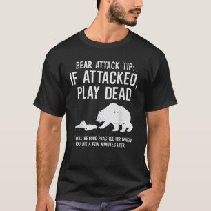 T-shirt Conseil drôle d'attaque d'ours de camping Randonné