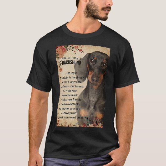 T-shirt Conseil D'Un Dachshund (Devant)