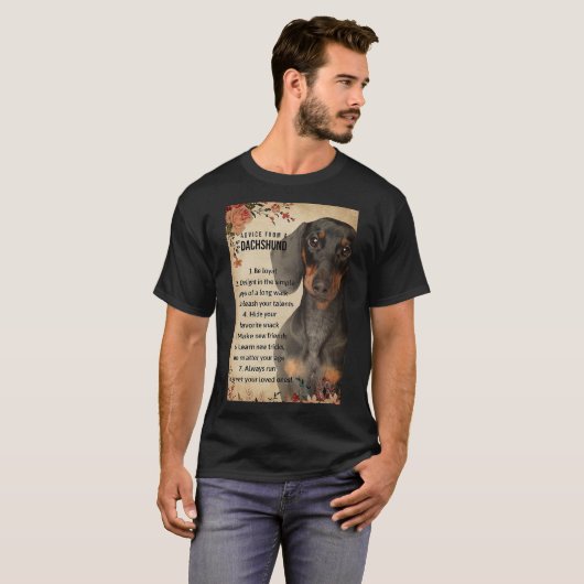 T-shirt Conseil D'Un Dachshund (Devant entier)