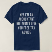 T-shirt Conseil gratuit Comptable de taxe CPA Libraire Fun (Design devant)