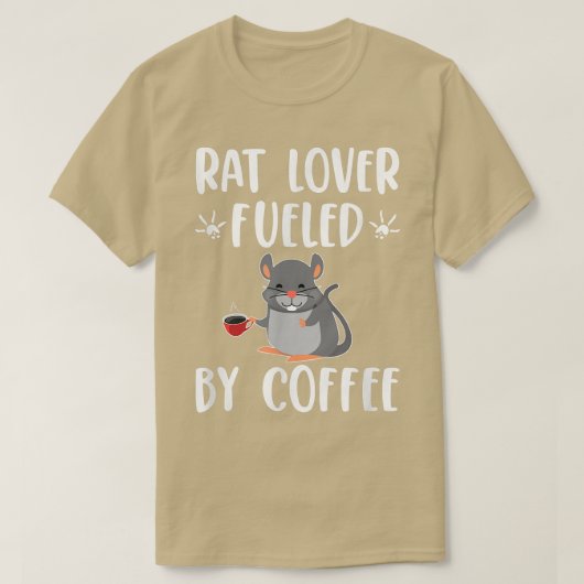 T-shirt Conseil Lover Fueled by CoffeeBlack Rat Pet Rat  (Design devant)