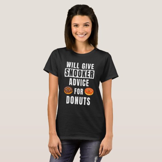 T-shirt Conseil Snooker Pour Donuts Pool Player Billiard S (Devant entier)