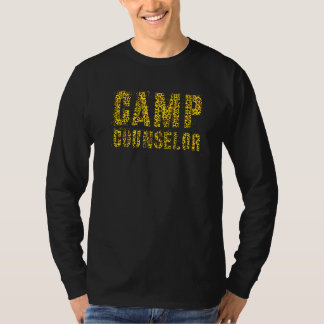 T-shirt Conseiller de camp Empreinte de léopard Enseignant