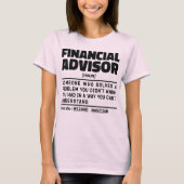 T-shirt Conseiller Financier Noun Cool Financier (Devant)