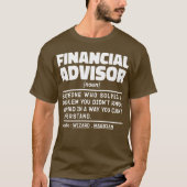 T-shirt Conseiller Financier Noun Cool Financier (Devant)
