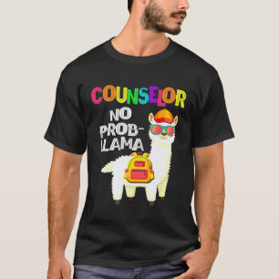 T-shirt Conseiller Sans Problème Lama Premier Jour D'école