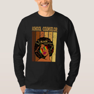 T-shirt Conseiller scolaire Afro-Africain-Américain Noir H