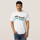 T-shirt Conseiller scolaire en texte ondulé Hommes simples (Devant entier)
