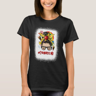 T-shirt Conseiller Scolaire Femmes Messy Bun Cheveux Retou