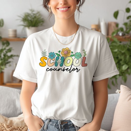 T-shirt Conseiller scolaire Fleur sauvage enseignant Migno