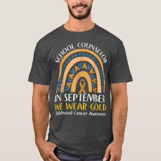 T-shirt Conseiller scolaire Nous Portons Or Cancer de l'En