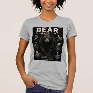 T-shirt Conseils de survie de l'ours noir Vintage extérieu