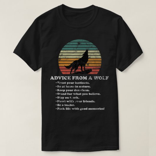 T-shirt Conseils d'un loup (Design devant)