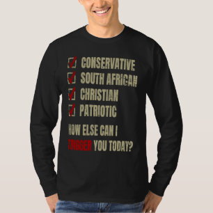 T-shirt Conservateur sud-africain chrétien patriotique