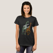 T-shirt conservation avec compession sauver girafe noire (Devant entier)