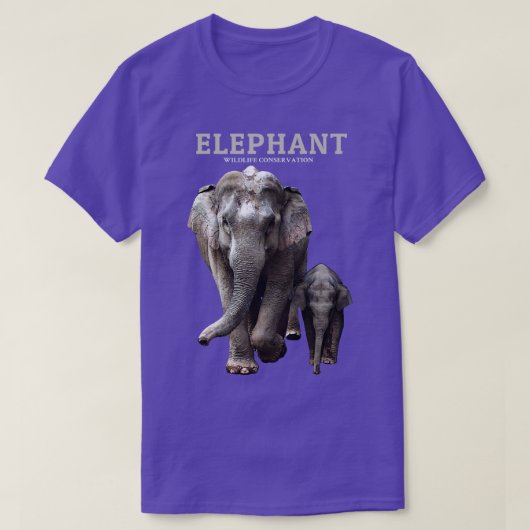 T-shirt Conservation de la faune des éléphants (Design devant)