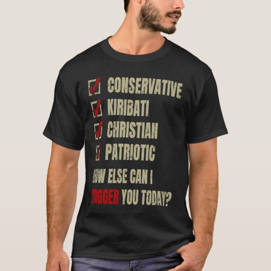 T-shirt Conservative Kiribati Christian Patriotic (Devant)