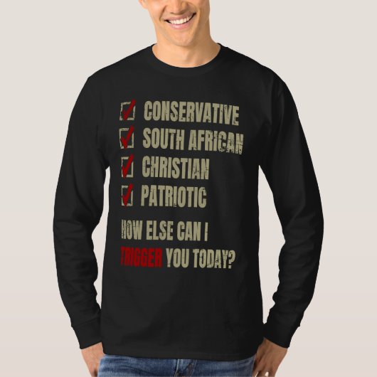 T-shirt Conservative South African Christian Patriotic (Devant)