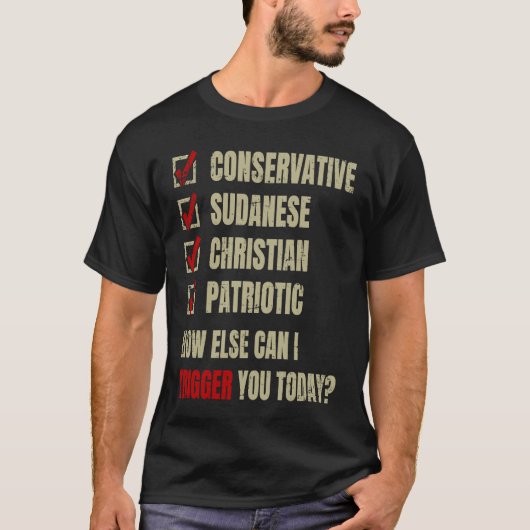 T-shirt Conservative Sudanese Christian Patriotic (Devant)