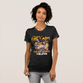 T-shirt Conservatrice de catastrophe de chat drôle (Devant entier)