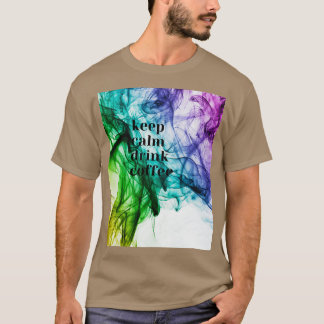 T-shirt Conserver boire tranquillement café aquarelles