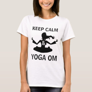 T-shirt Conserver calme et Yoga OM drôle personnalisable