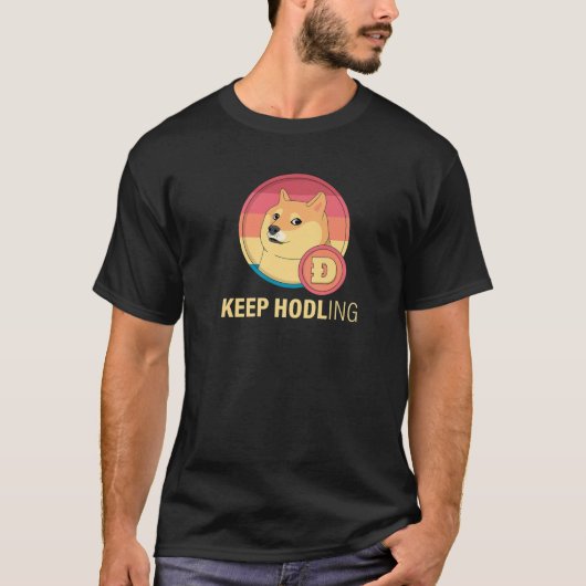 T-shirt Conserver Hodling Doge Coin Crypto Devise Digital (Devant)