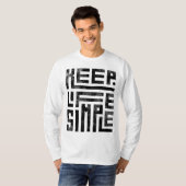 T-shirt Conserver la vie simple - Mini long manches (Devant entier)