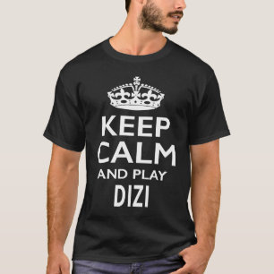 T-shirt Conserver le calme et jouer Dizi instrument de mus