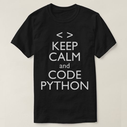 T-shirt Conserver le calme et le code Python Coder (Design devant)