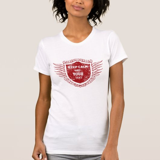 T-shirt Conserver le calme et le texte (Devant)