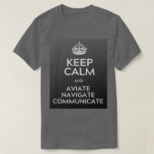 T-shirt Conserver le calme et naviguer communiquer (Design devant)