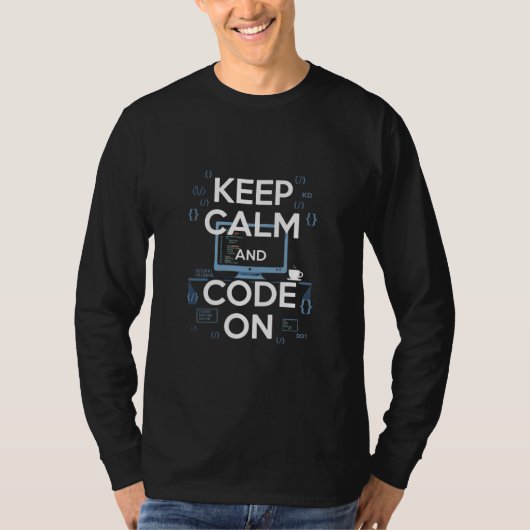 T-shirt Conserver Le Code De Calme Sur La Programmation Co (Devant)