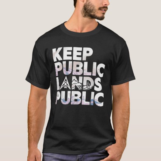T-shirt Conserver les terres publiques (Devant)