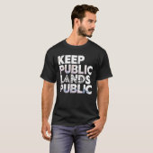 T-shirt Conserver les terres publiques (Devant entier)