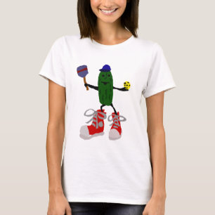 T-shirt Conserves au vinaigre drôles tenant Pickleball et