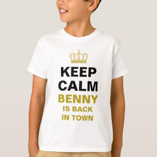 T-shirt CONSERVEZ CALME & or couronne + votre propre texte